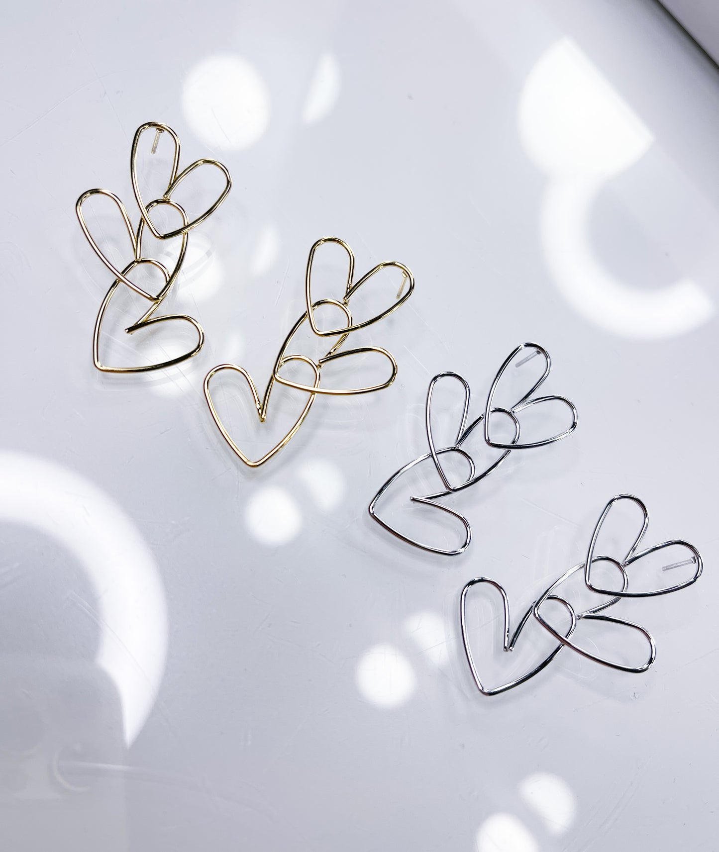 Ohrringe Herz Gold Silber