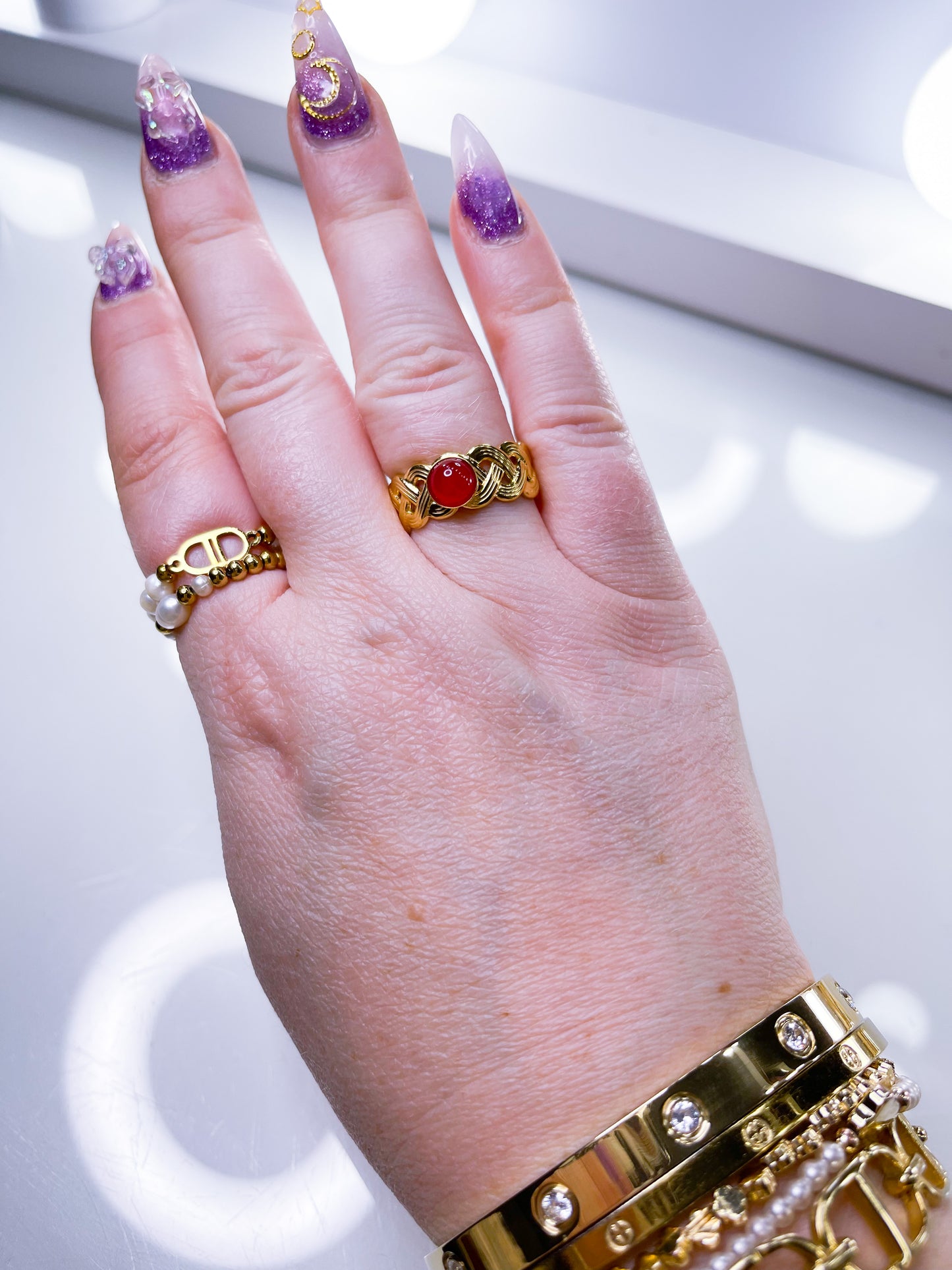 Ring-Boho 12 Farben S.Steel