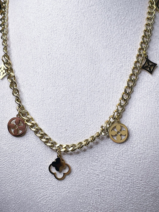 Halskette Gold/Silber S.Steel