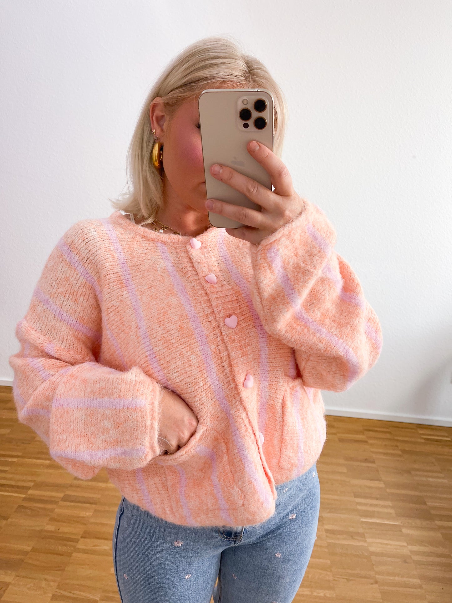 Strickjacke Orangi Herz
