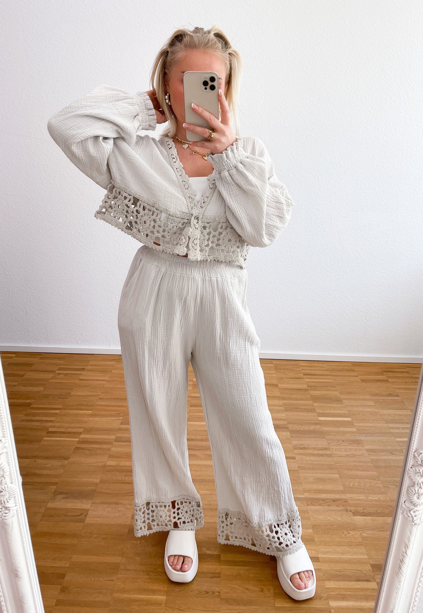 Zwei-Teiler Musselin Boho
