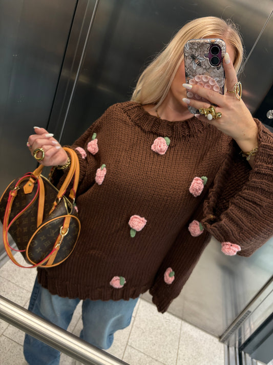 Pullover ROSE 2 Farben Handmade