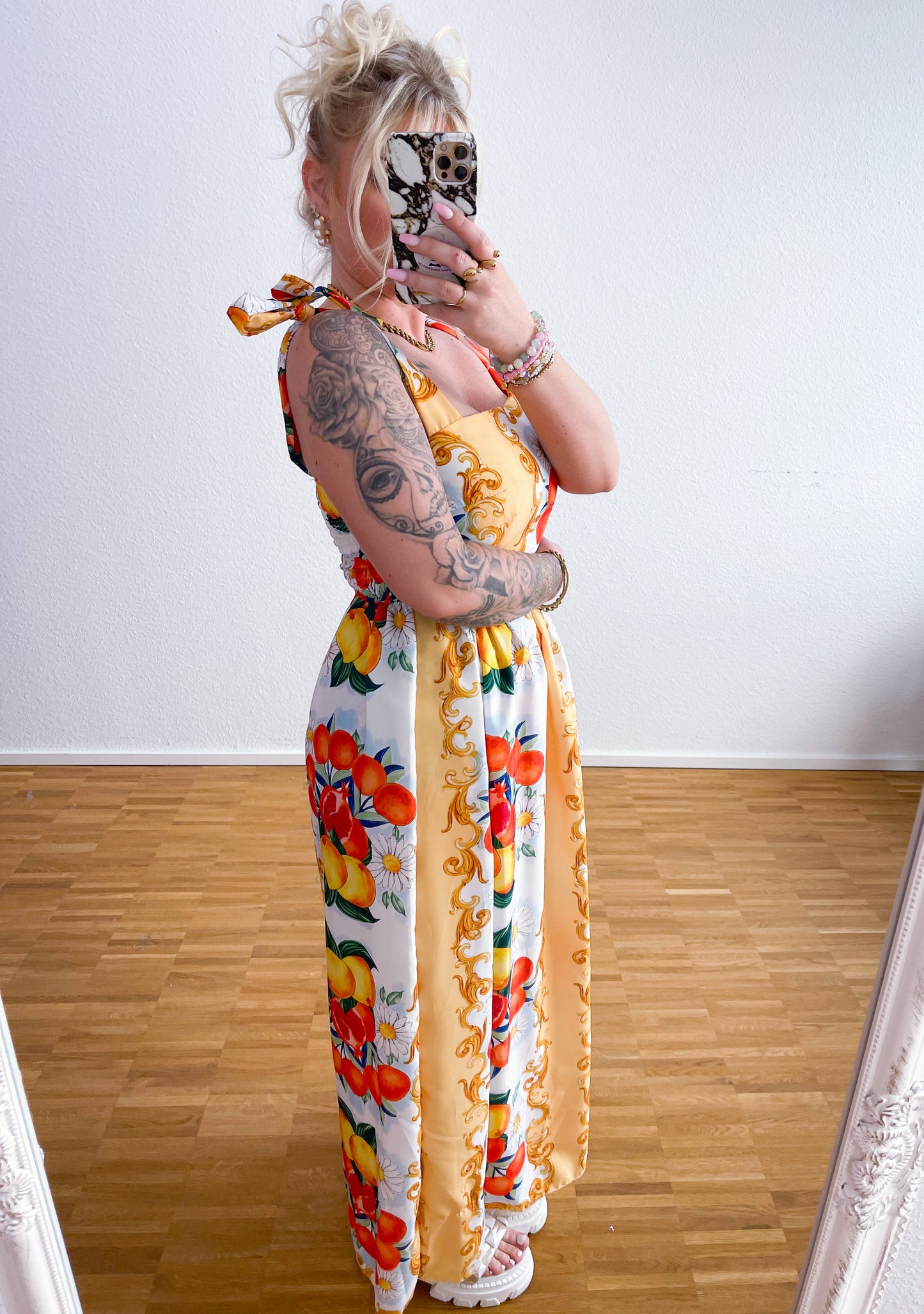 Kleid-Orange