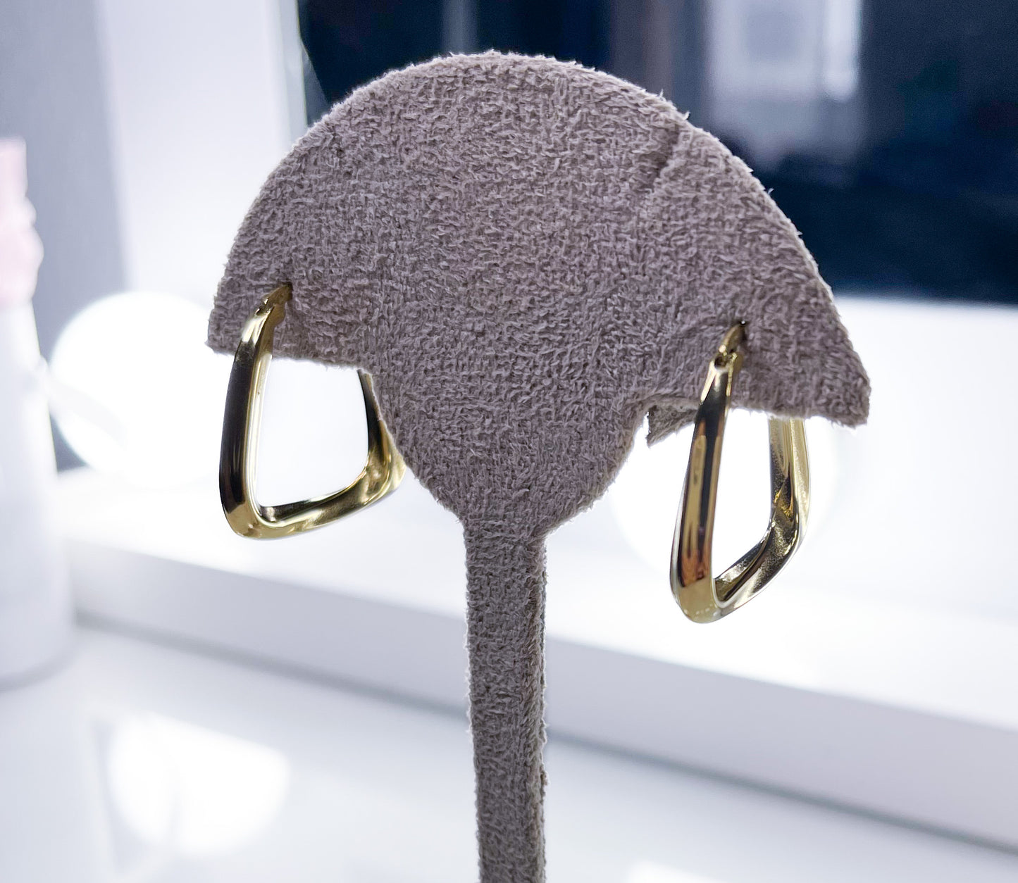 Creolen 4-Eck Gold Silber