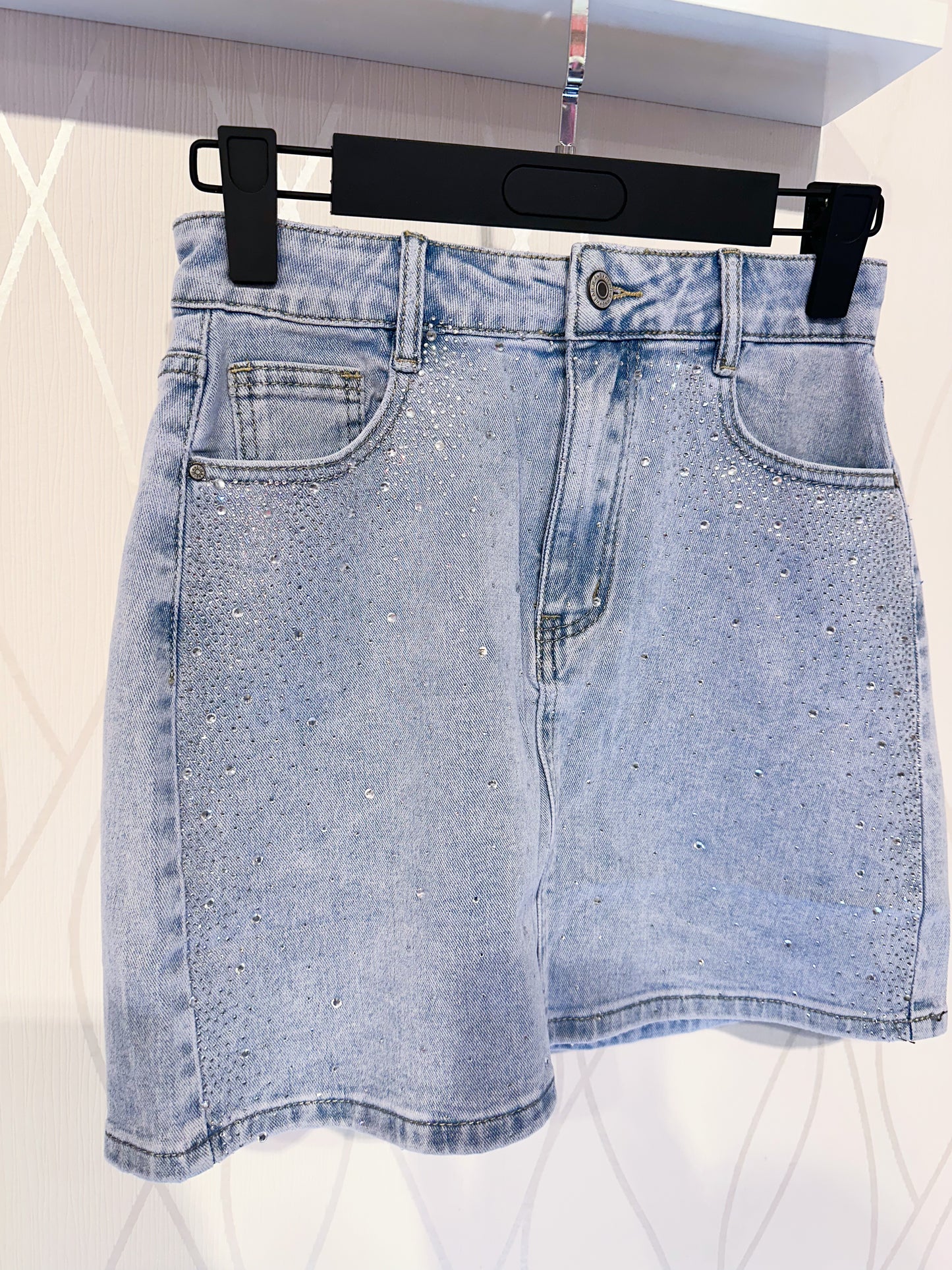 Jeansrock-Bling