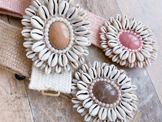 Gürtel Boho-Muschel 3 Farben