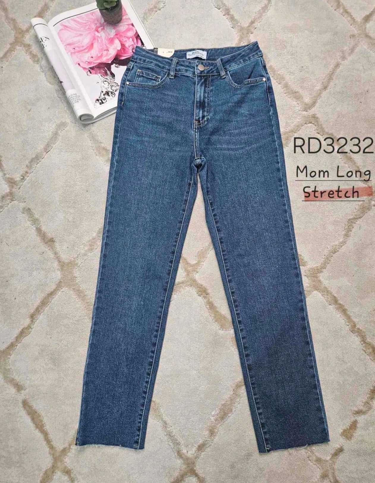 Jeanshose-MOM-Stretch 3 Farben