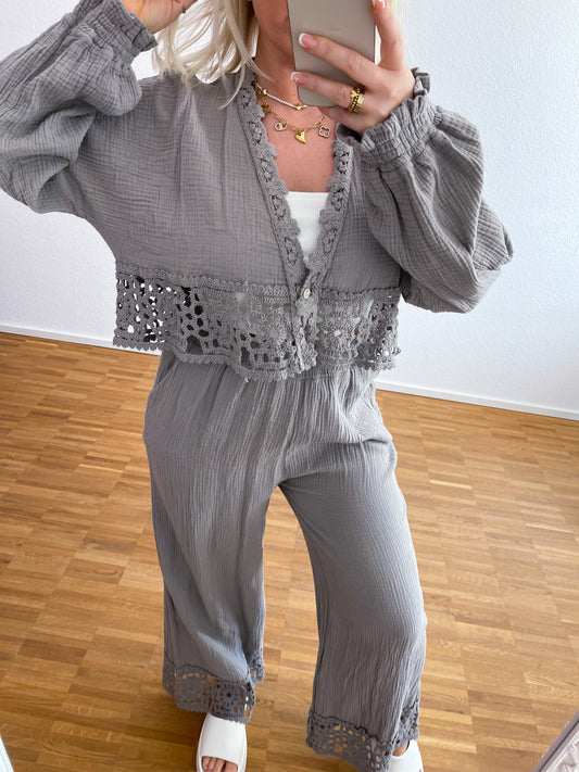 Zwei-Teiler Musselin Boho