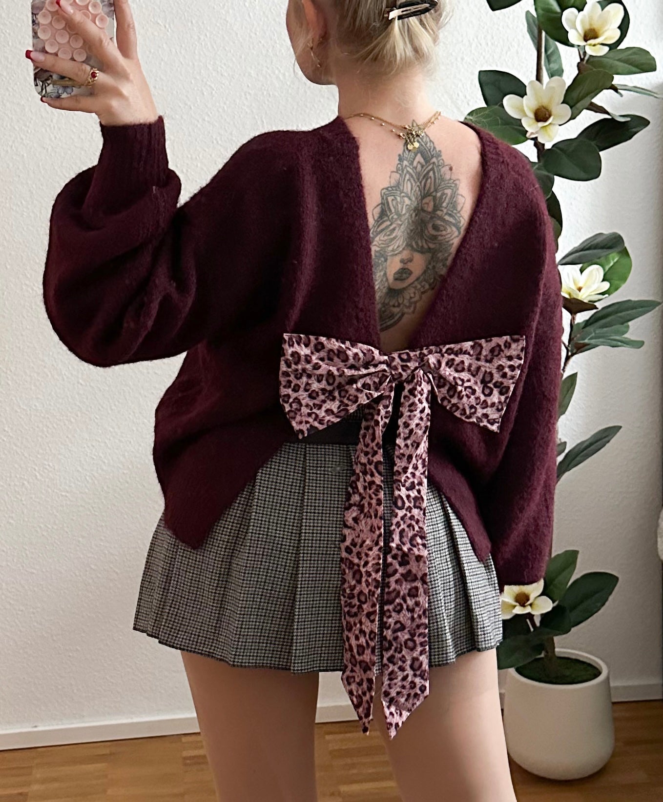 Strickpullover Schleife-Leo in 3 Farben super Stretch und weich