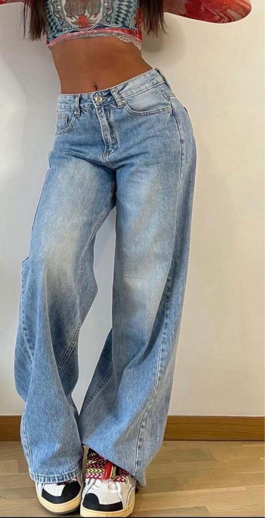 Jeanshose-Baggy Wide Leg