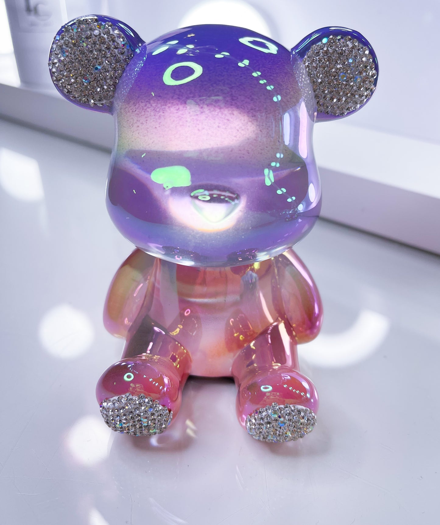 Teddy-Glass Dekoration Einzelstück 11cm