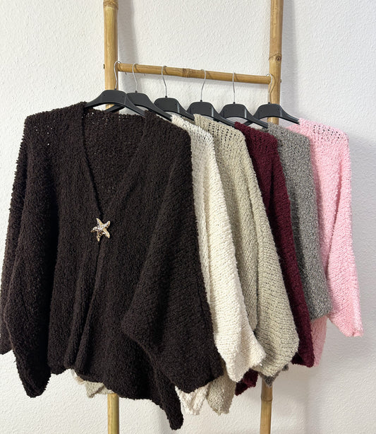 Strickjacke Teddy Seestern 5 Farben