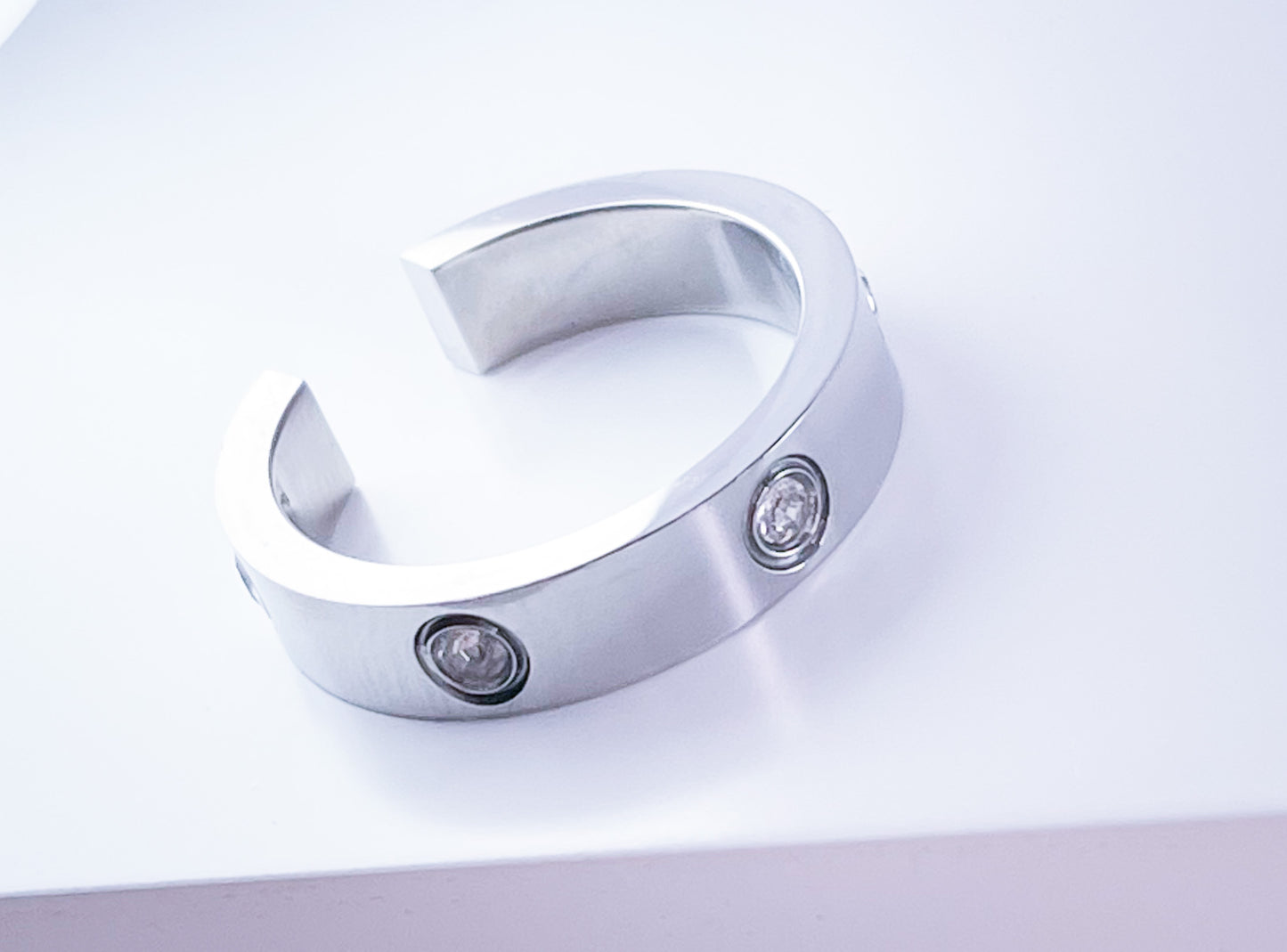 Ring Bling 14K Gold und Silber