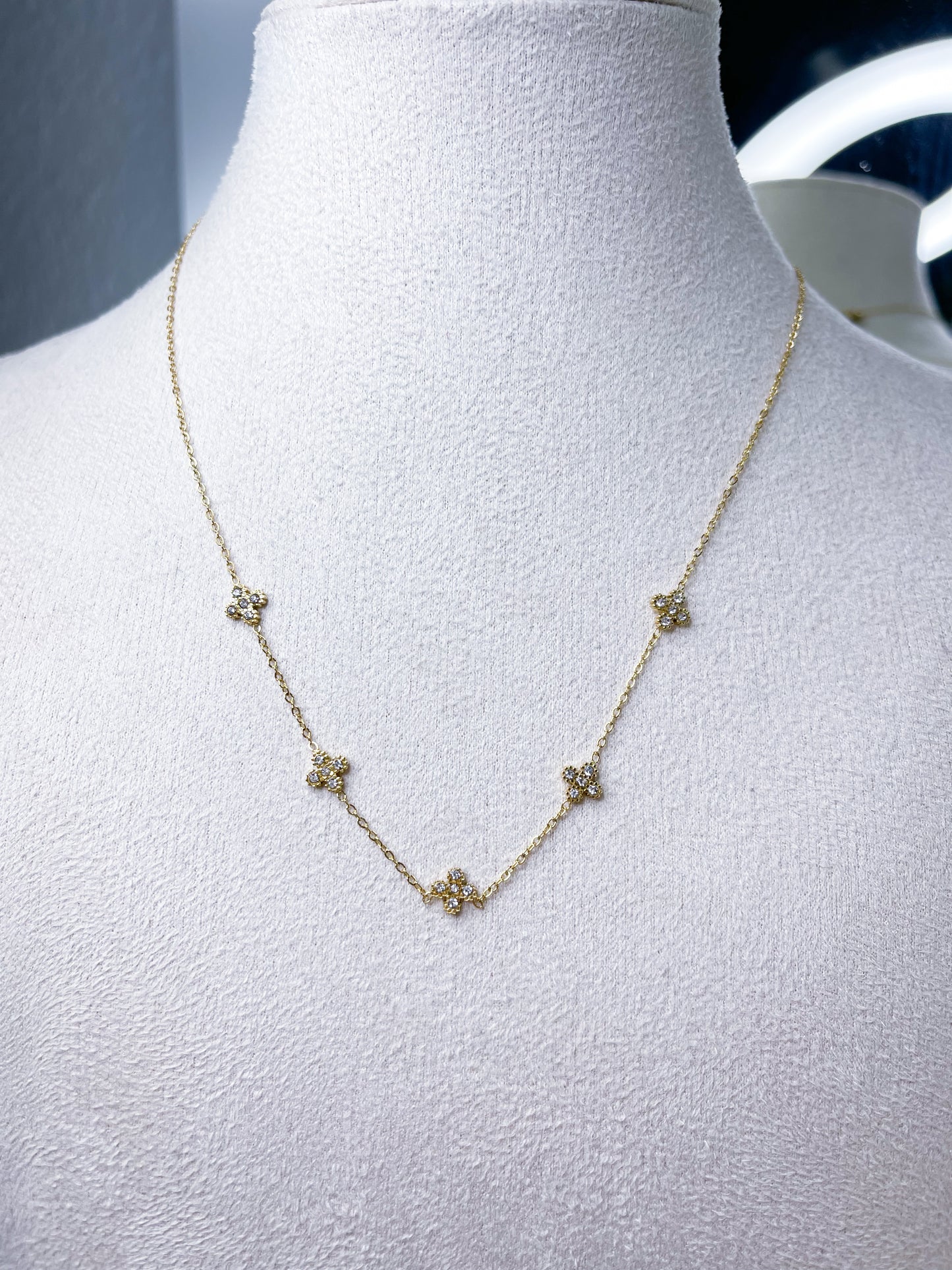 Halskette Klee Bling