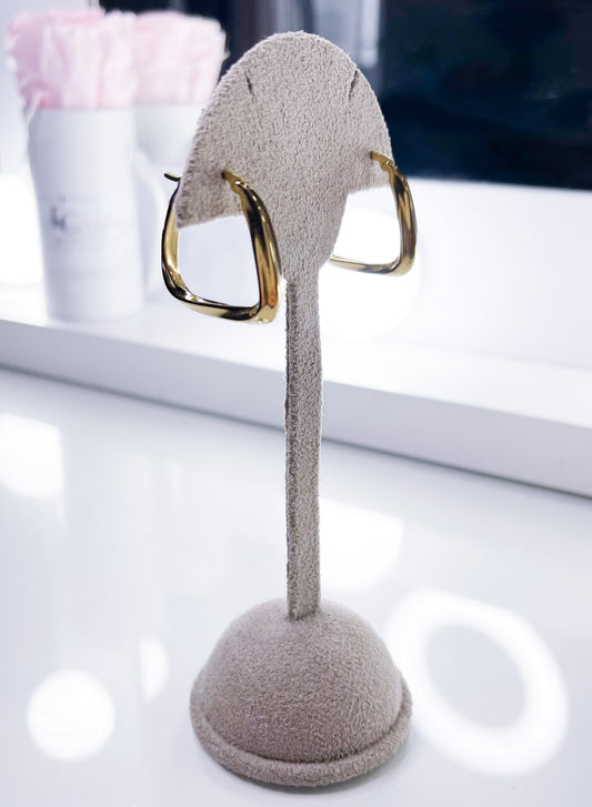 Creolen 4-Eck Gold Silber