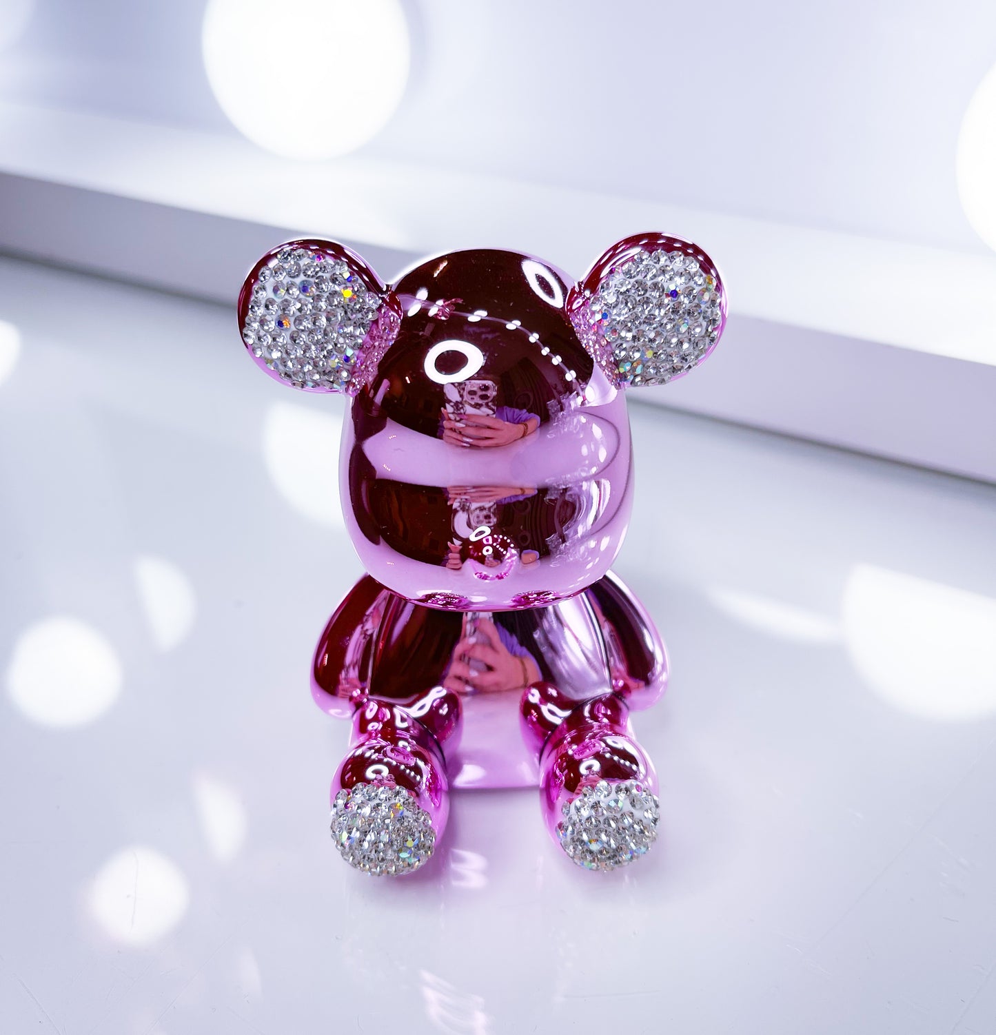 Teddy- Metallic Einzelstück Deko 7cm