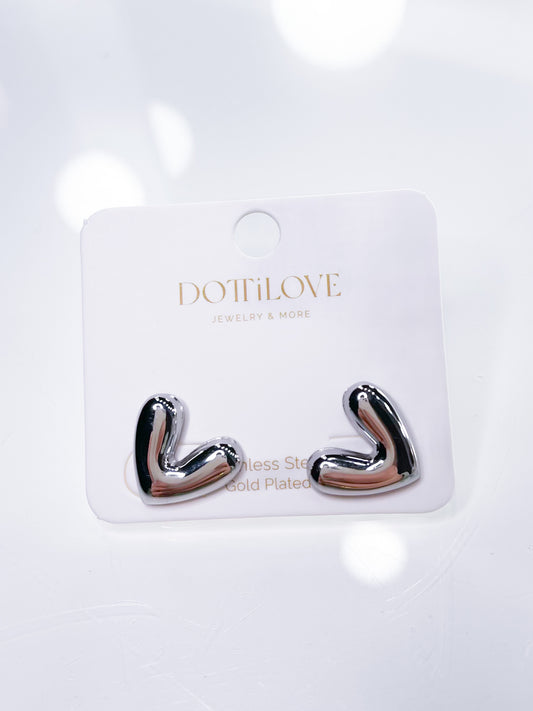 Ohrringe Herz Gold Silber