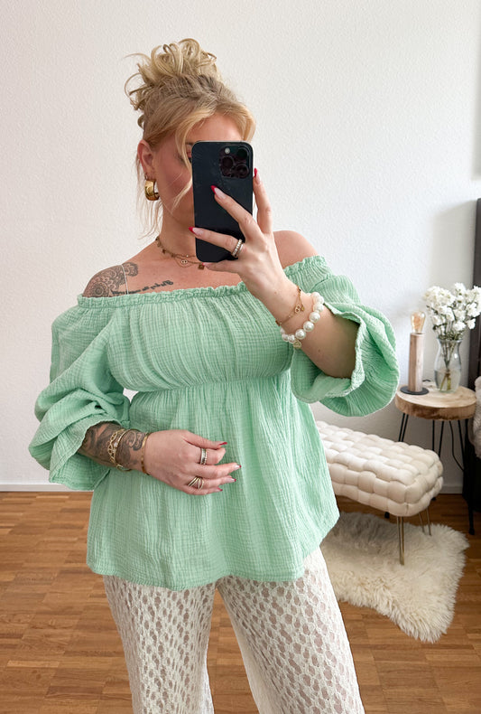 Musselin Bluse Orient in 4 Farben