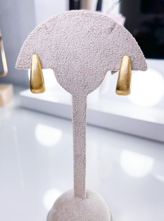 Creolen 3-Eck Gold&Silber S.Steel