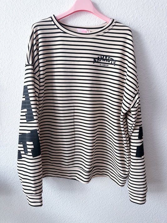 Sweatshirt Namaste Creme Schwarz