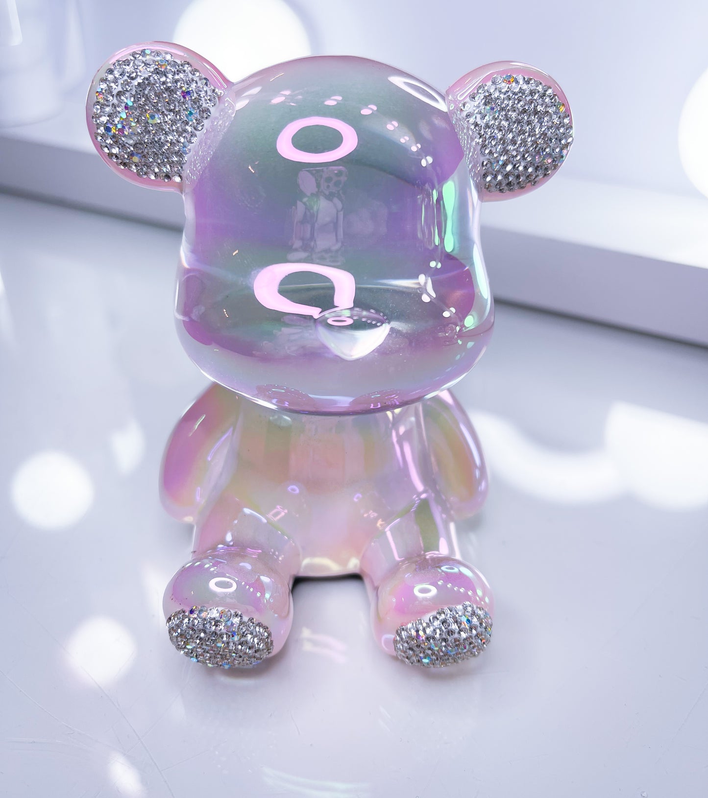 Teddy-Glass Dekoration Einzelstück 11cm