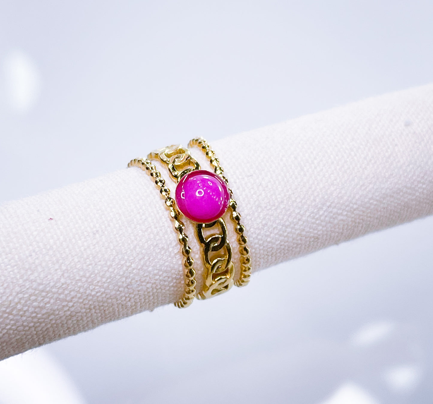 Ring-Boho 12 Farben S.Steel