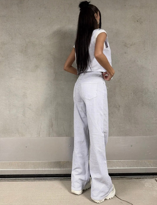 Jeans-Jogger wide leg stretch mit Gummibund