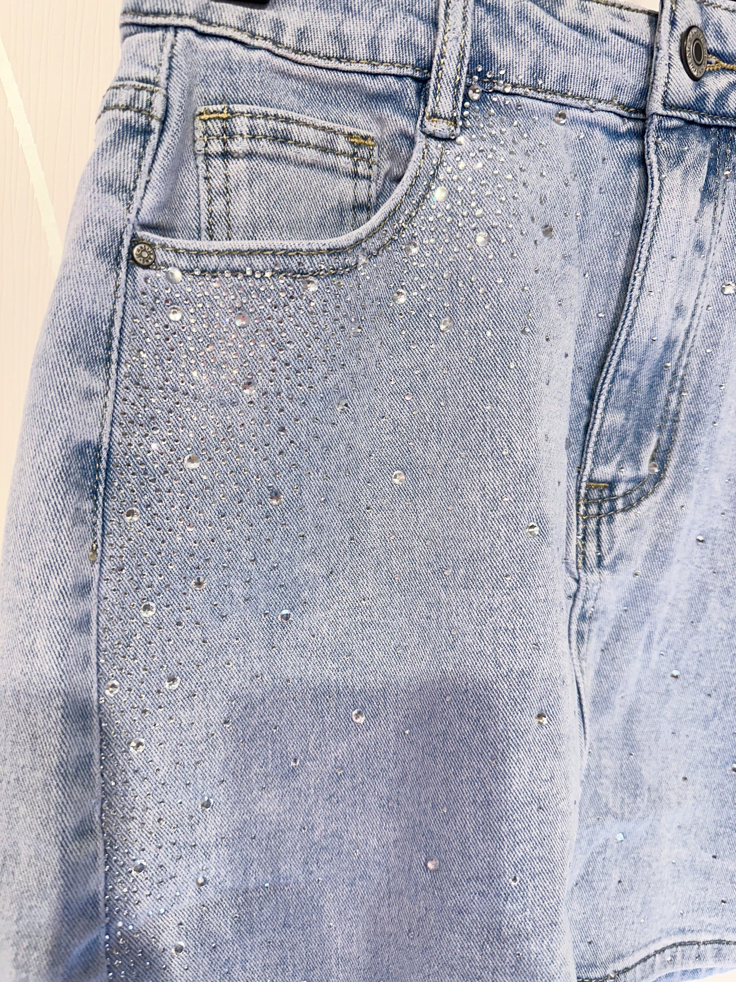 Jeansrock-Bling