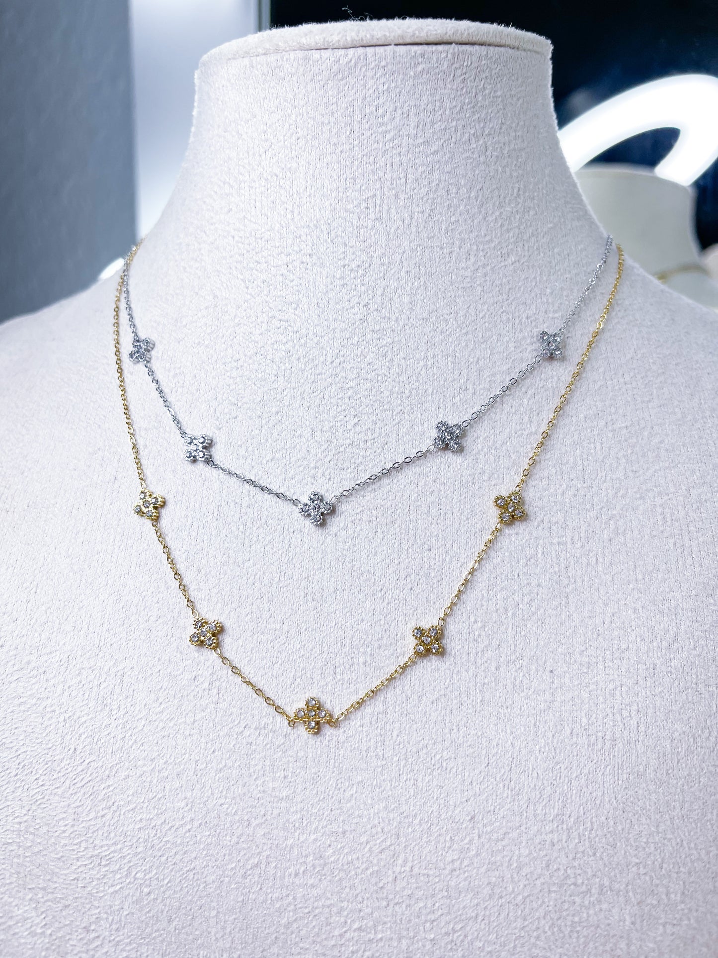 Halskette Klee Bling