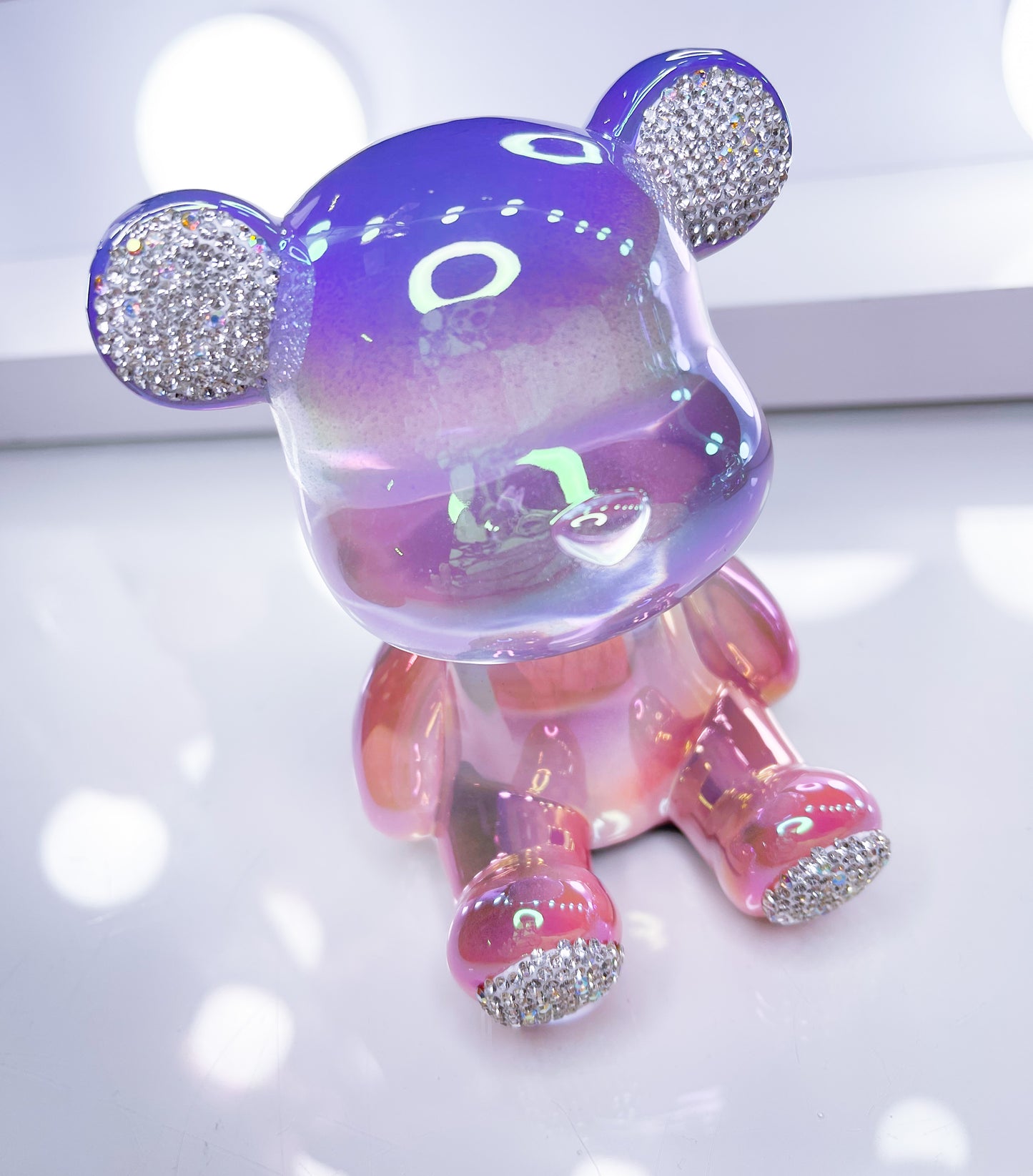 Teddy-Glass Dekoration Einzelstück 11cm
