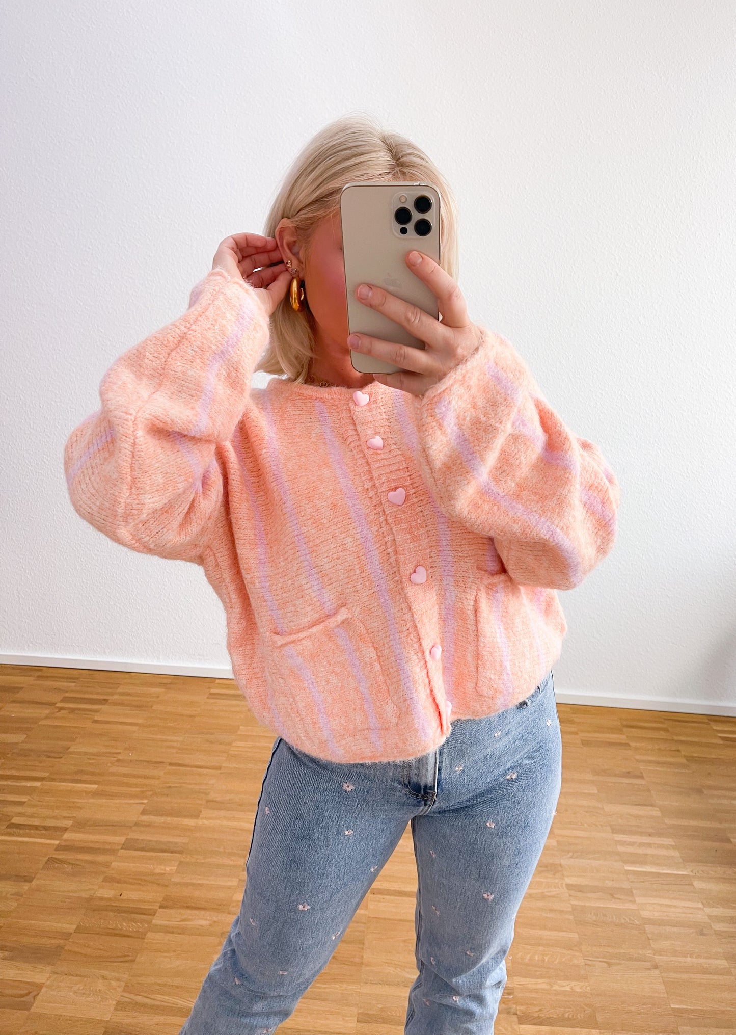 Strickjacke Orangi Herz