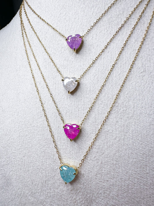 Halskette Herz 4 Farben