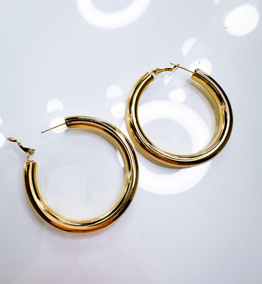 Creolen groß 14k Gold