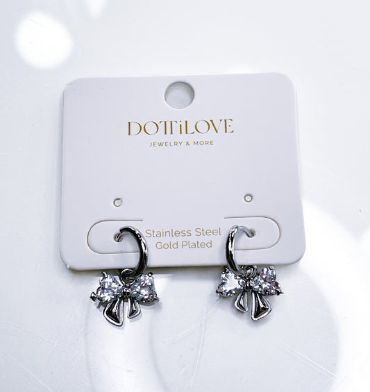 Ohrringe Schleife Gold und Silber