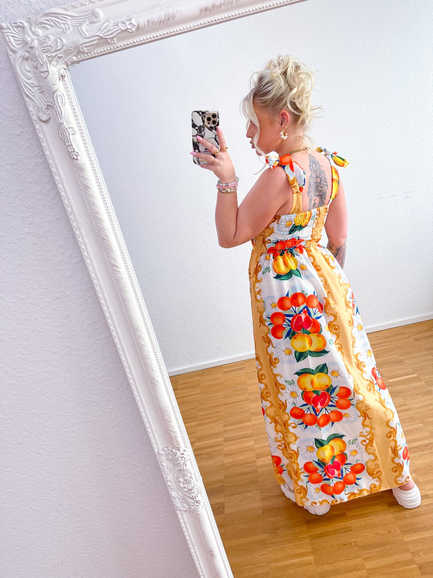 Kleid-Orange