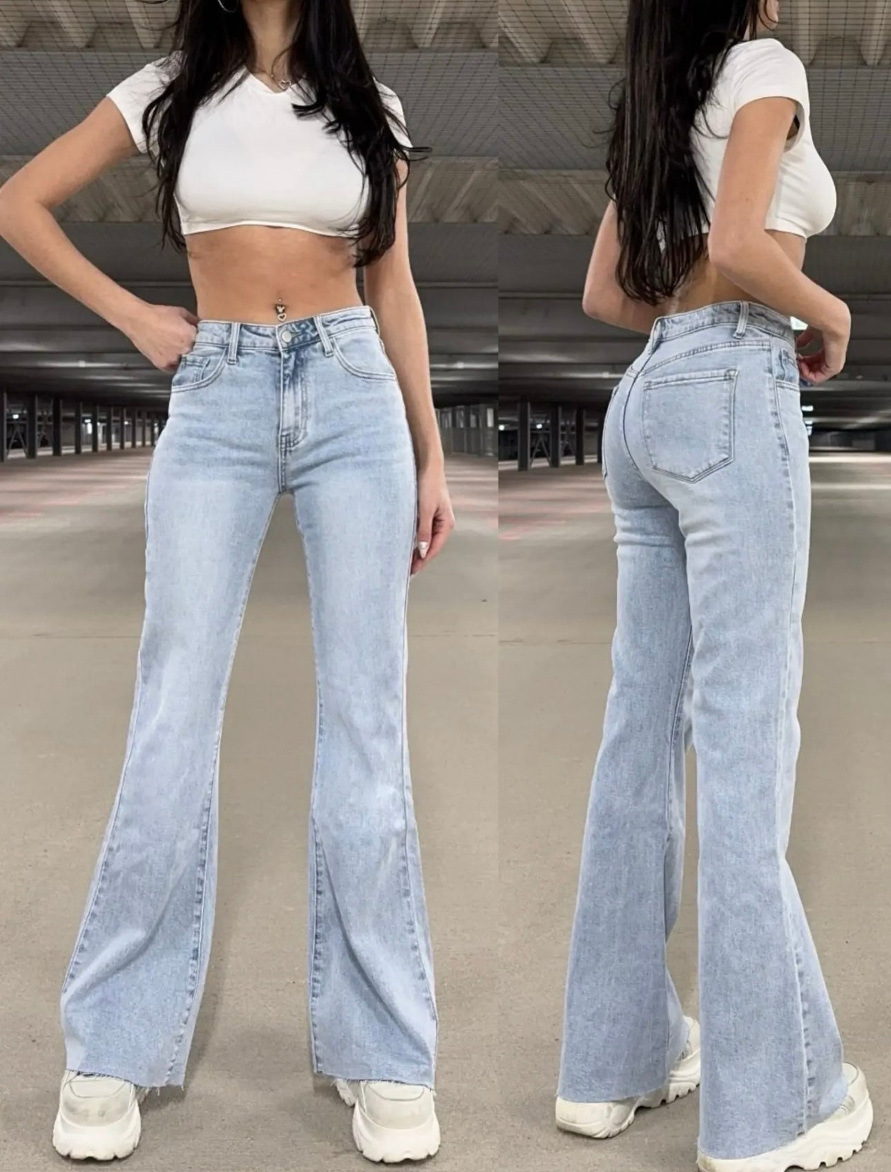 Jeanshose-Flare stretch