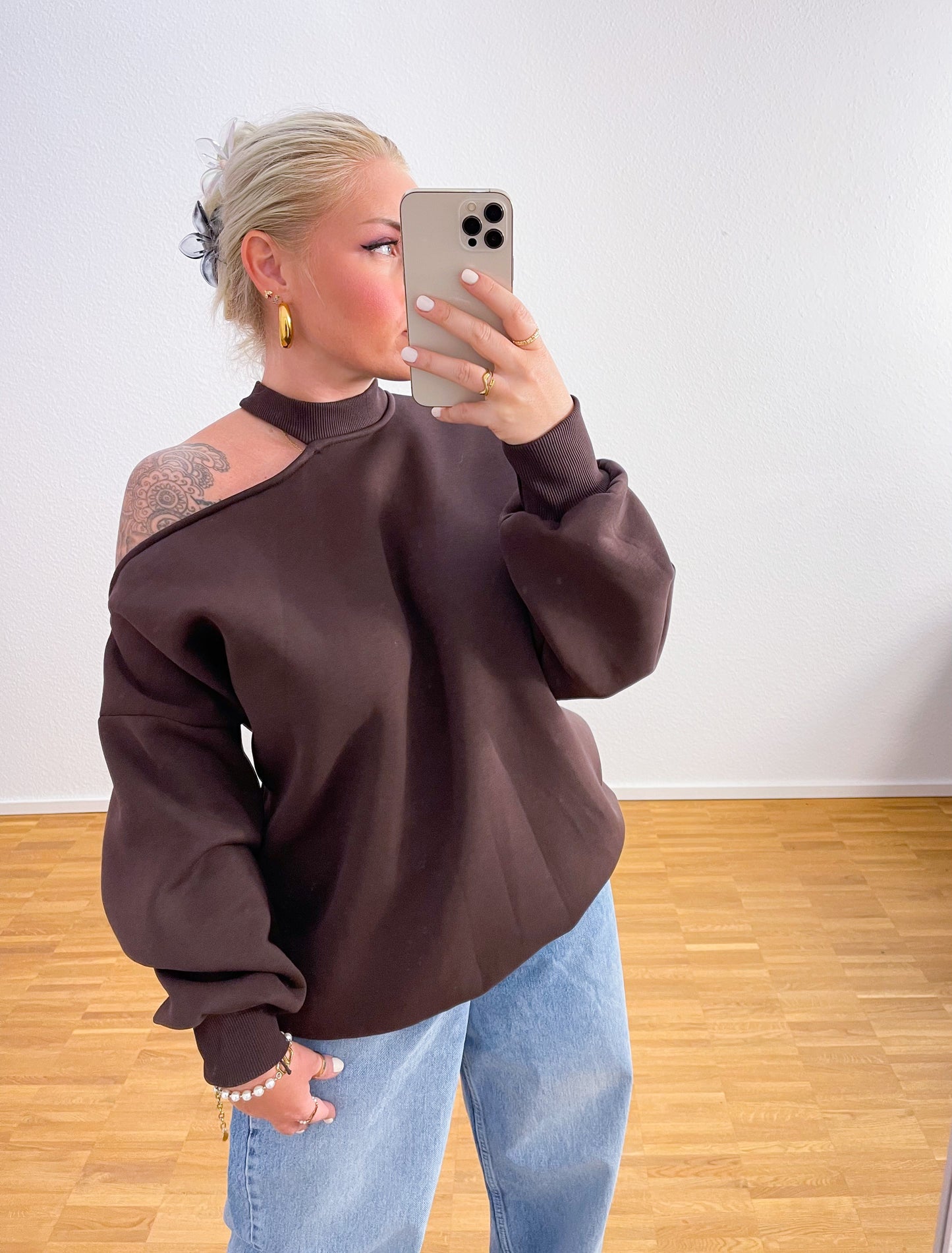 Sweatshirt-Off-Should 3 Farben