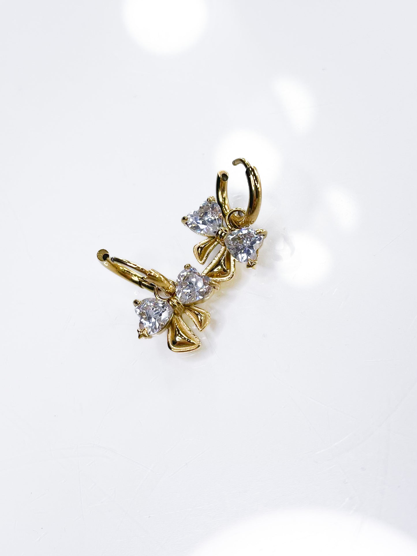Ohrringe Schleife Gold und Silber