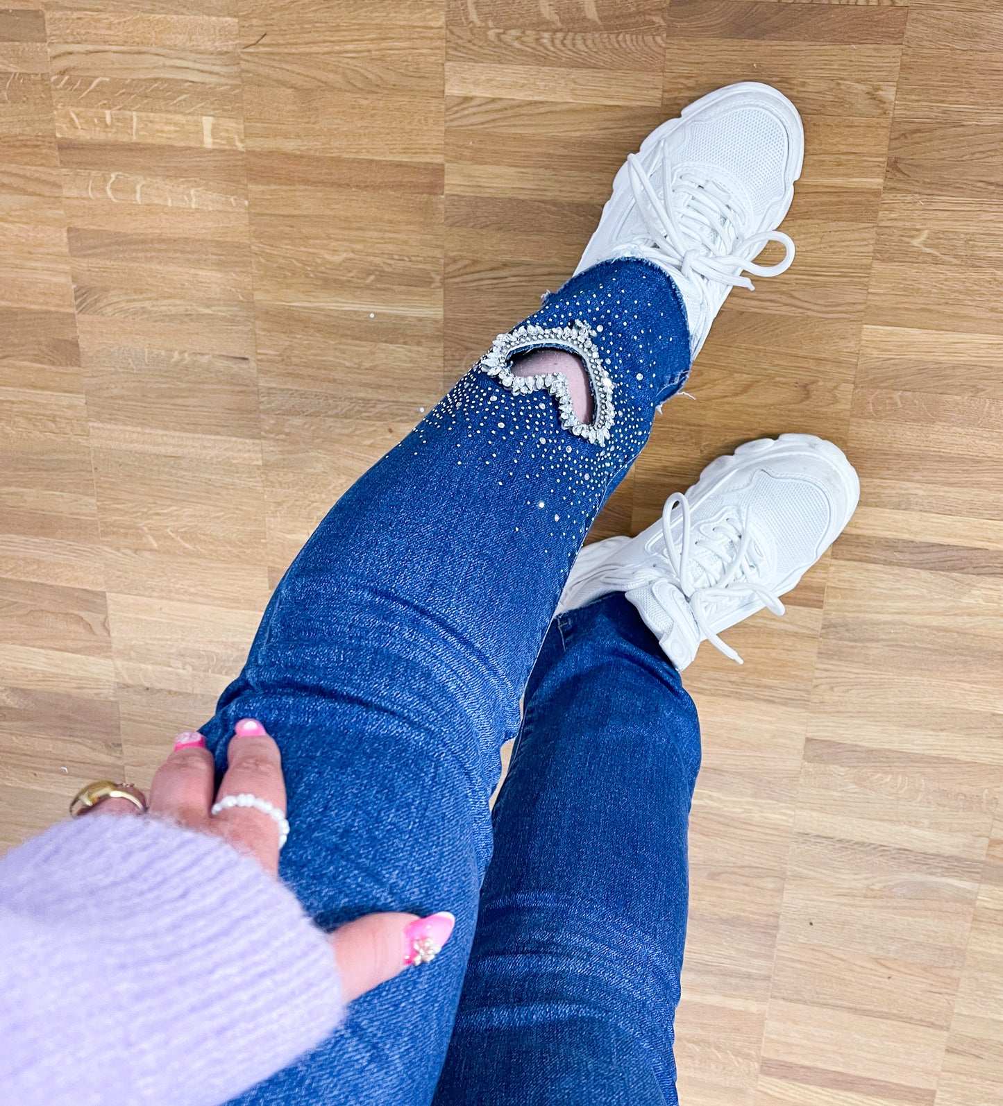 Jeanshose Denim Herz