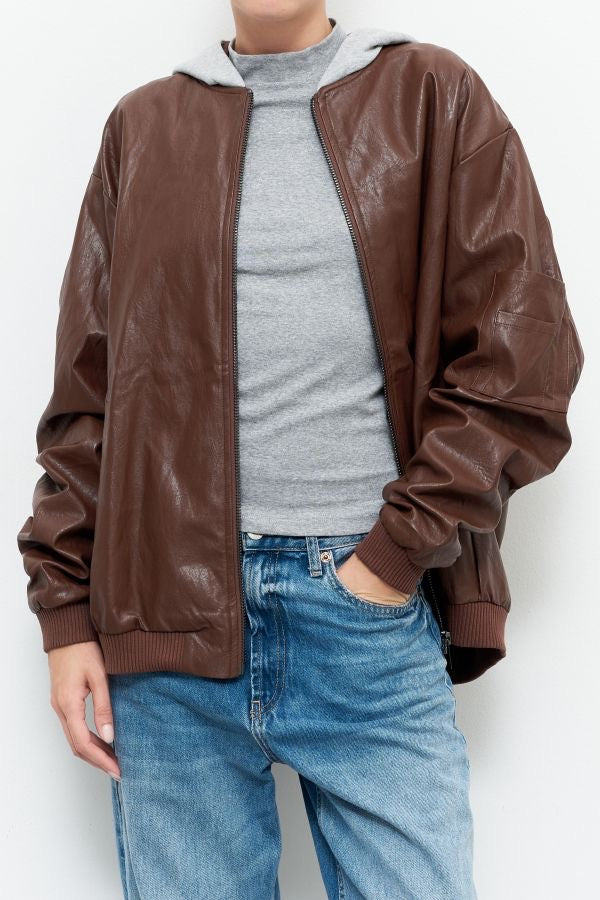 Lederjacke 80er Oversice