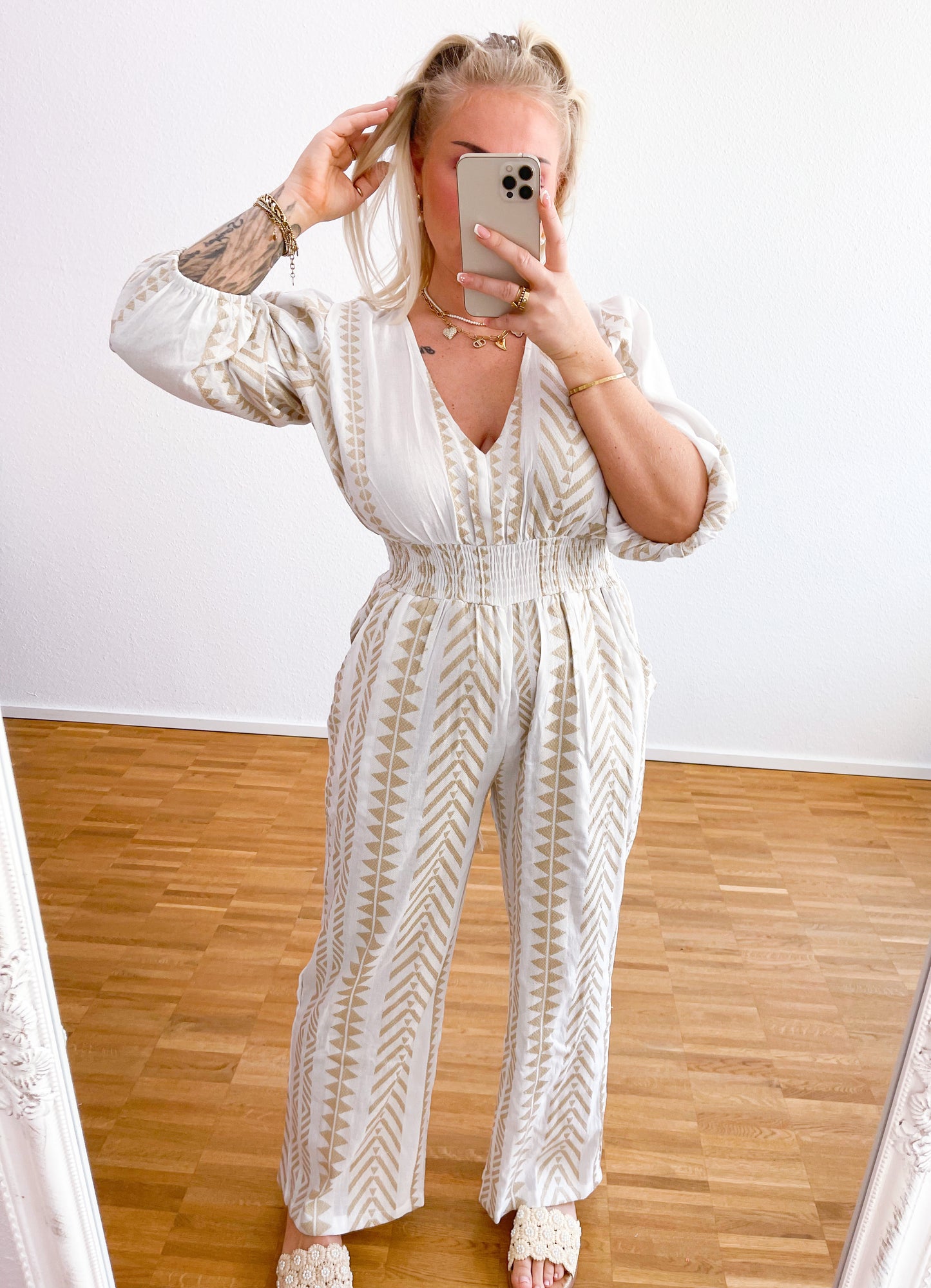 Jumpsuit Boho Creme