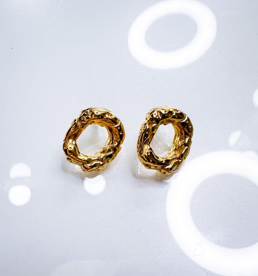 Ohrringe rund Premium 14K Gold