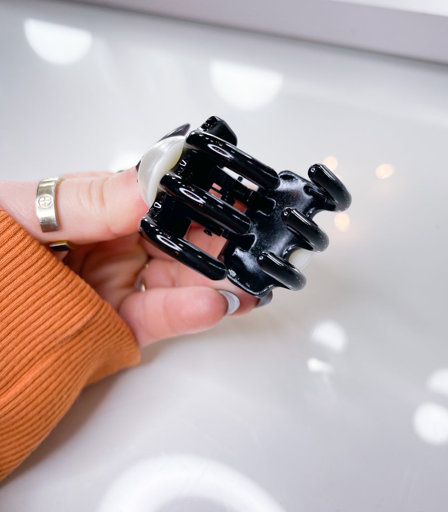Haarklammer Herz Pearl
