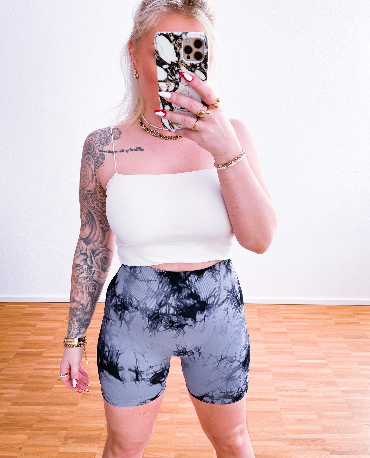 Leggings-Kurz-Marmor 5 Farben