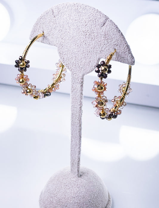 Creolen-Kristall Blume S.Steel