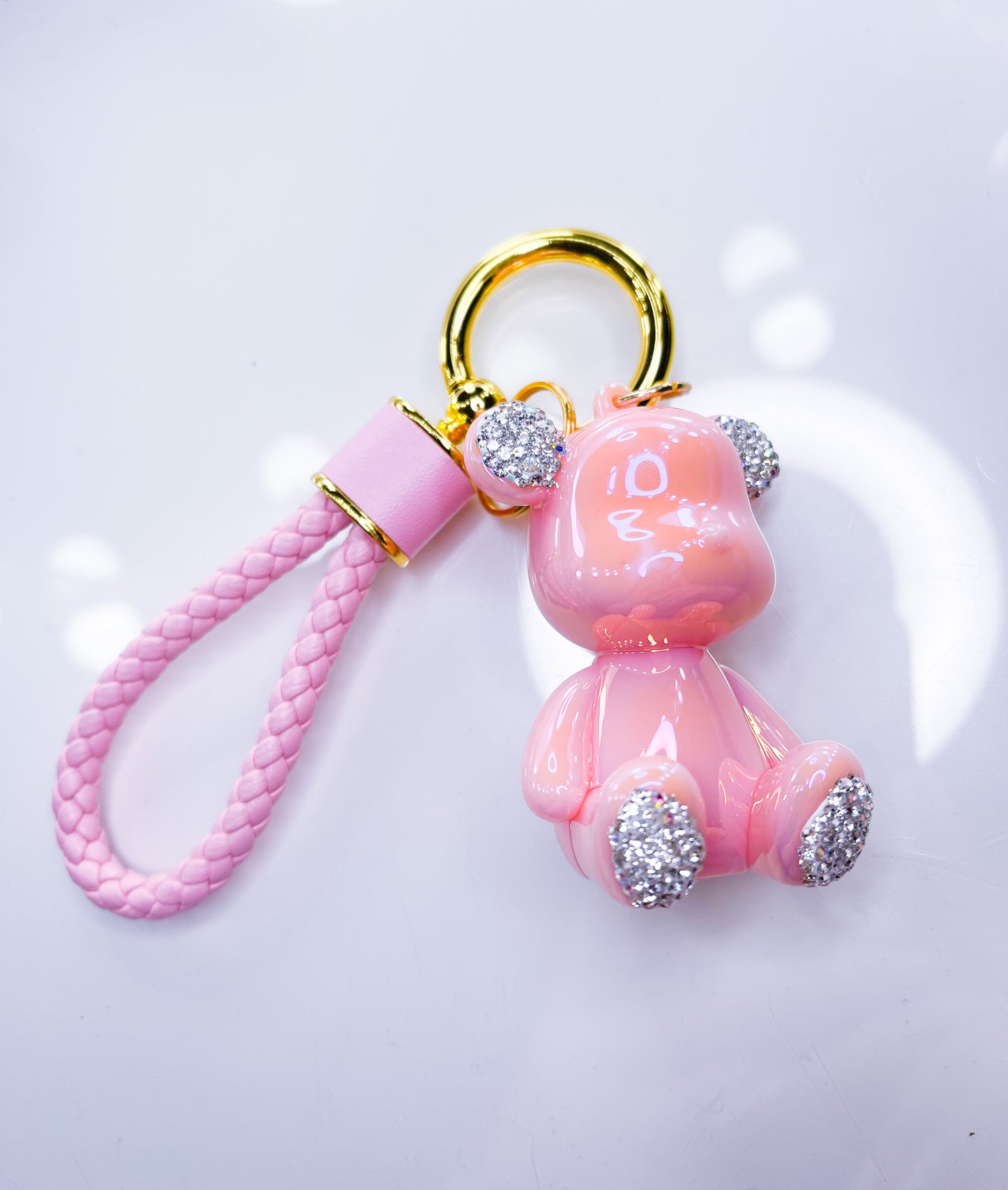 Schlüsselanhänger Kristall Teddy 6 Farben