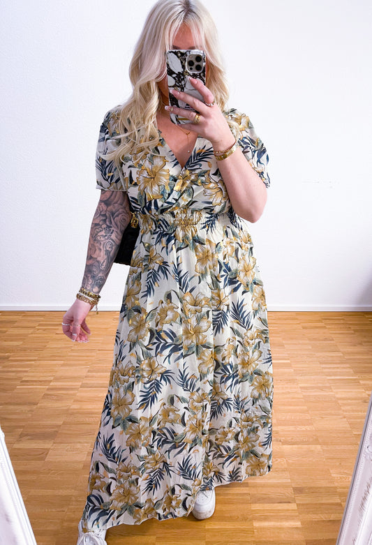 Kleid-Feder-Lang