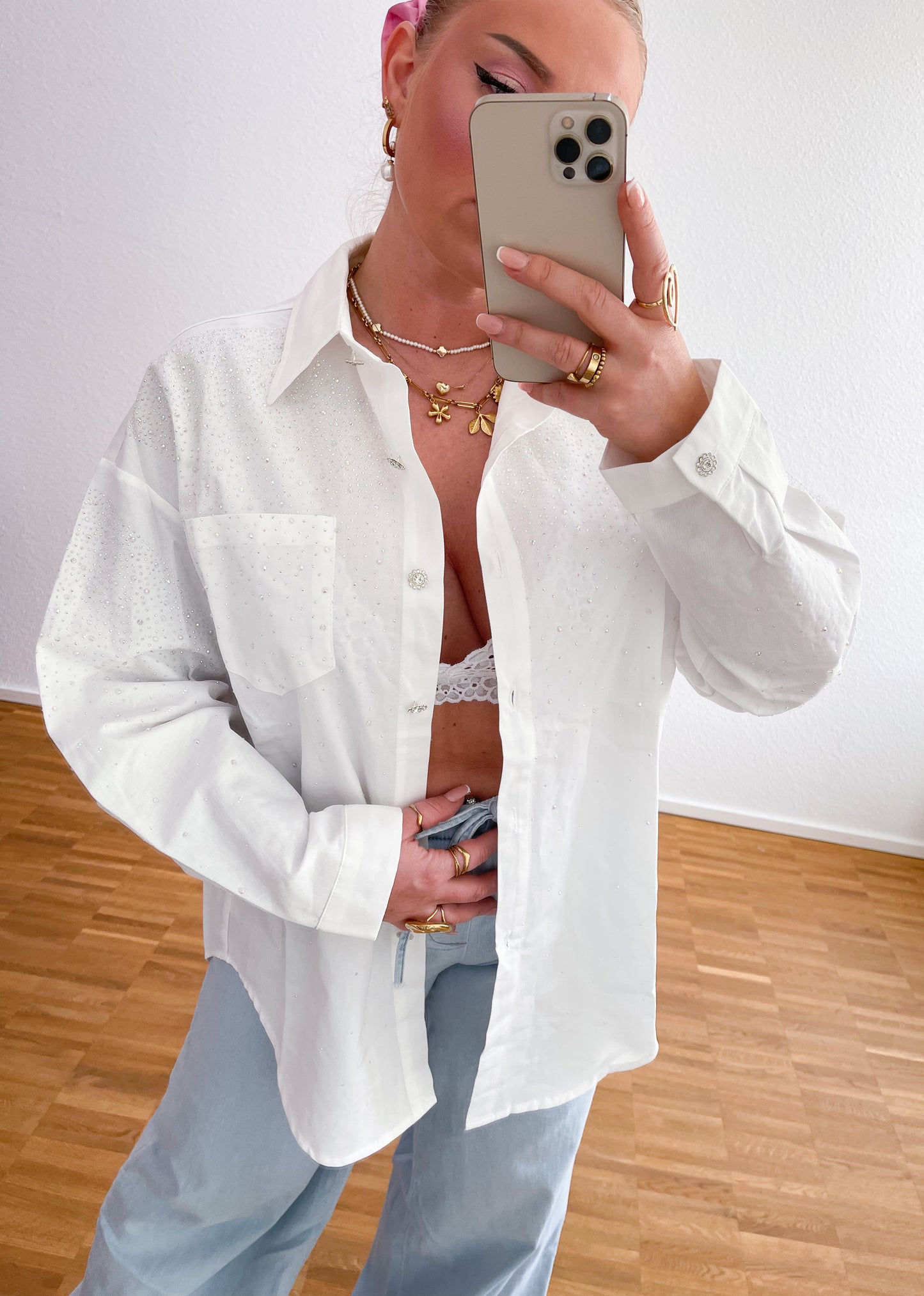 Jeanshemd Snow Bling