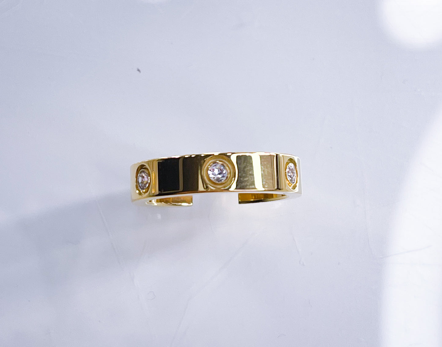 Ring Bling 14K Gold und Silber