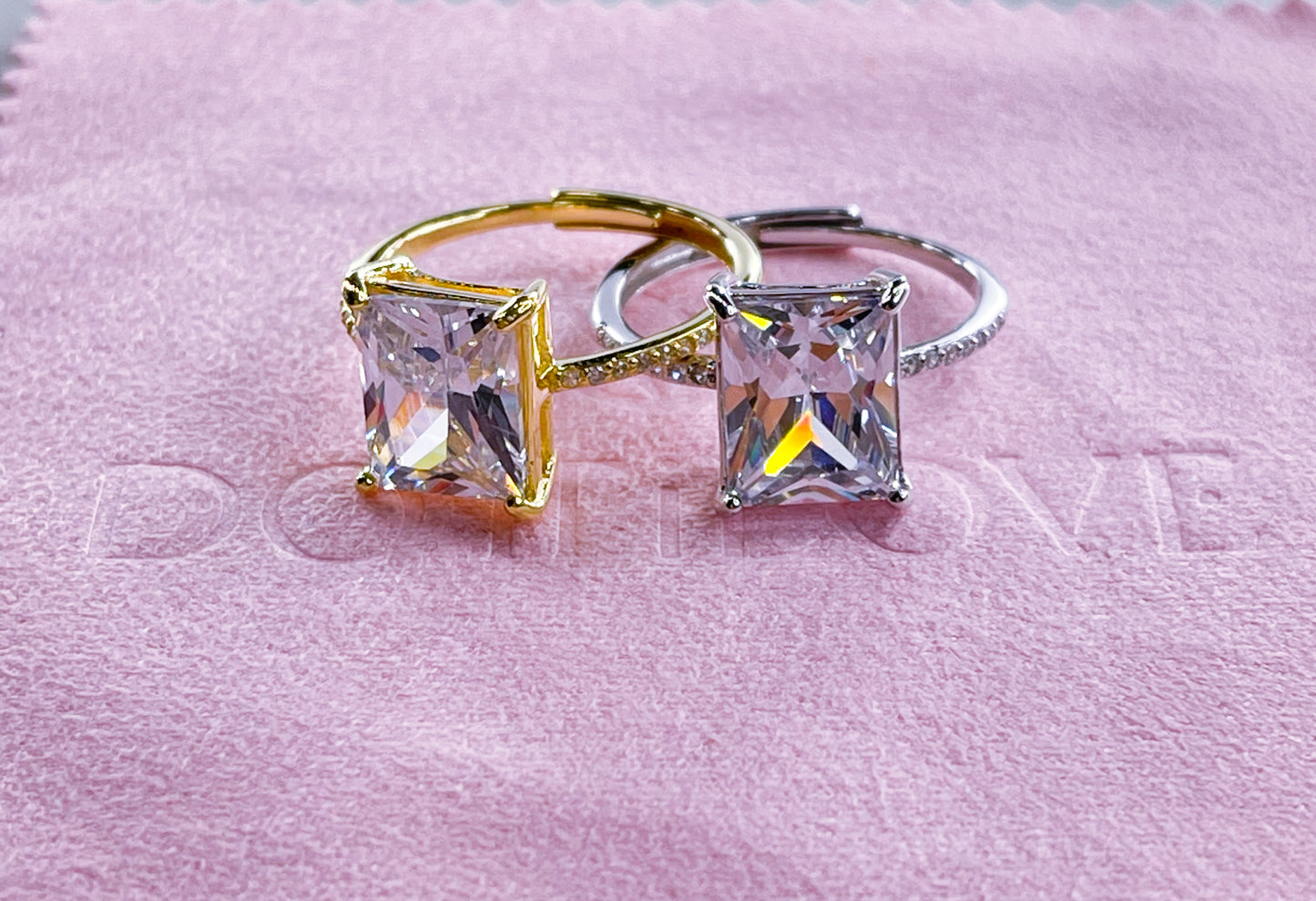 Ring Groß 925 Sterling Silver Diamanty